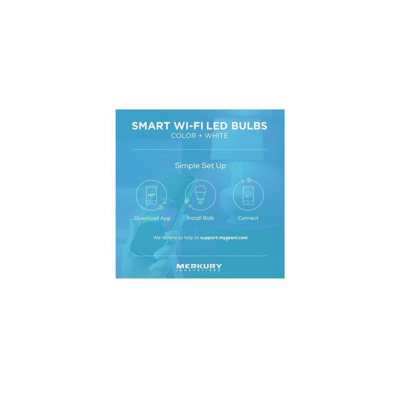 Merkury Innovations A21 smart multicolour led wifi bulb 75watt dimmable 2-pack - Picture 8 of 8